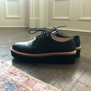 Zara flatform lace up Oxford shoes